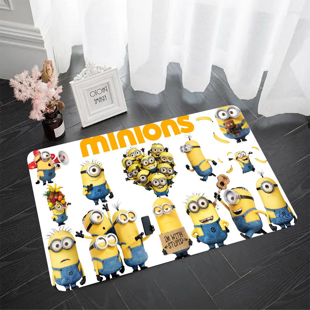 Zeichentrickfilme Minions Fußmatte Türvorleger Heimteppich Fußmatte Badezimmer Saugfähige Matten Rutschfeste Matten Heimdekorationszubehör