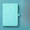 Creative Mini Pocket Notebook A6 Size Leather Cover Study Manual with Elastic Strap Liner Pages Office Supplies