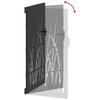 Garden Gate Black 85 X 200 Cm Powder Coated Steel