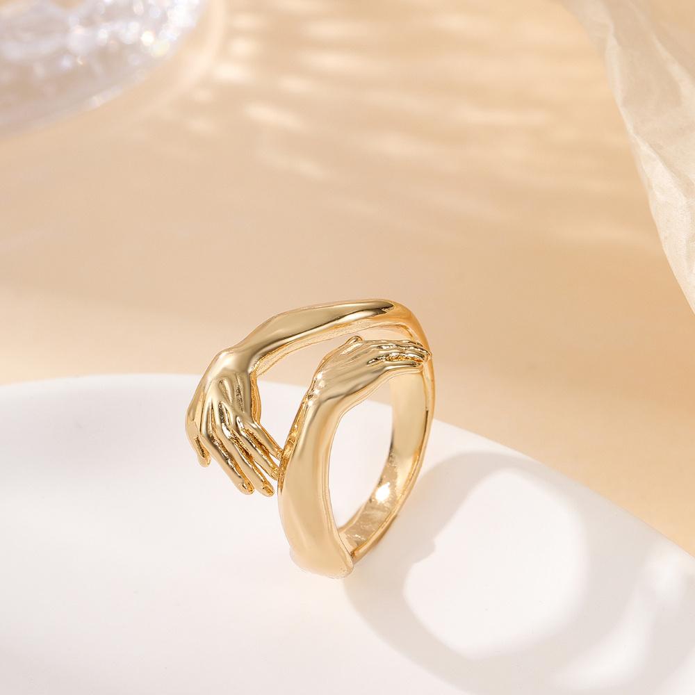 Adjustable Open Hug Ring, Love Romantic Hug Open, Anniversary Jewelry Gift, Unisex, Can Be Used As A Gift For Family And Friends