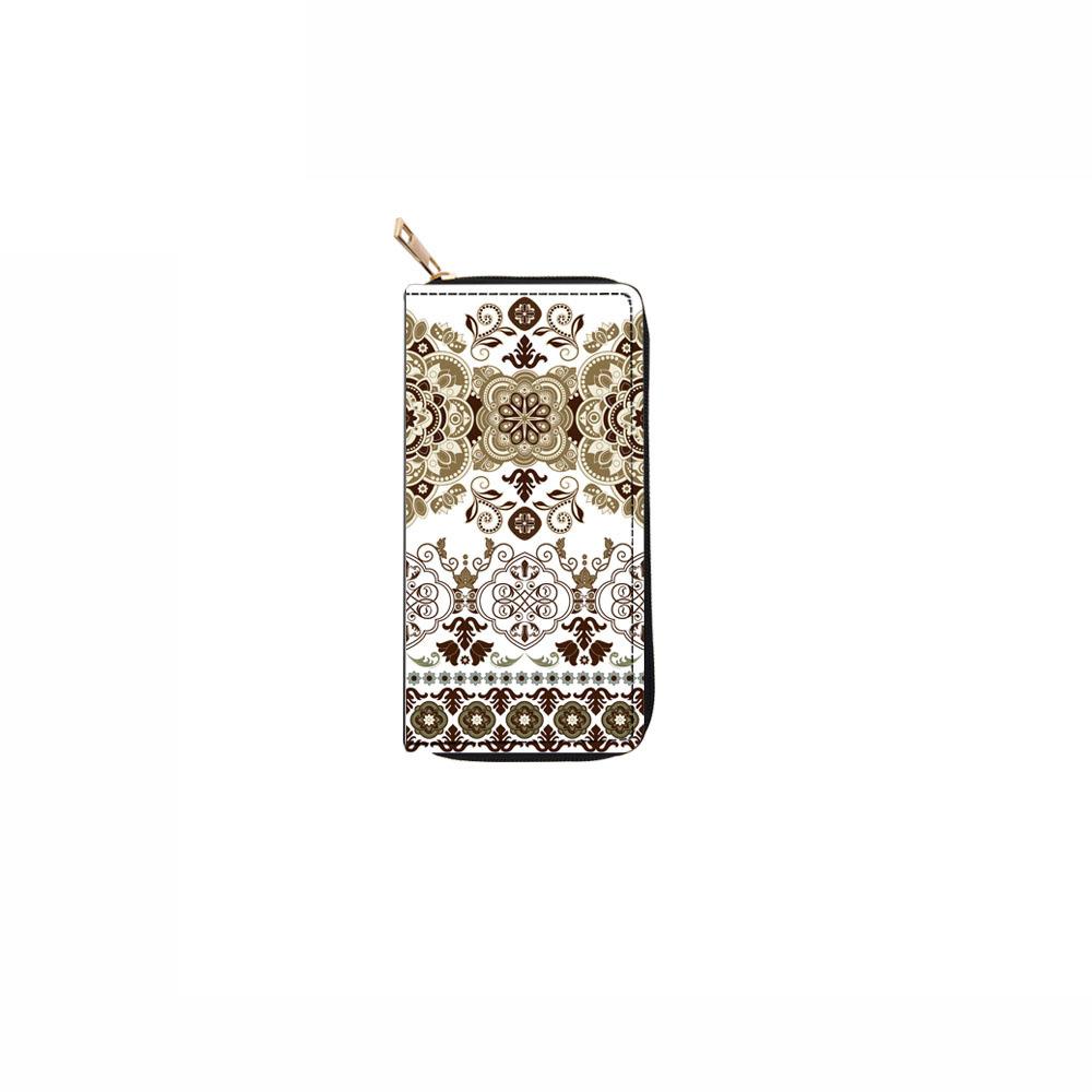 Generation TEMU Ethnische Böhmische Lange Reißverschluss-Geldbörse Ethnische Clutch