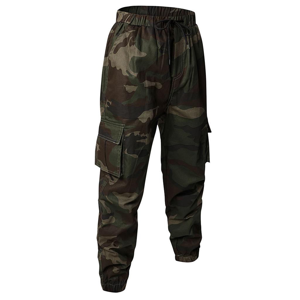 Herren Lockere Freizeit Mehrzwecktaschen Baumwolle Arbeits Hose