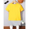 European Size Boys Round-neck Short-sleeved T-shirt with Unique English Patterns DAD'S Little DUDE