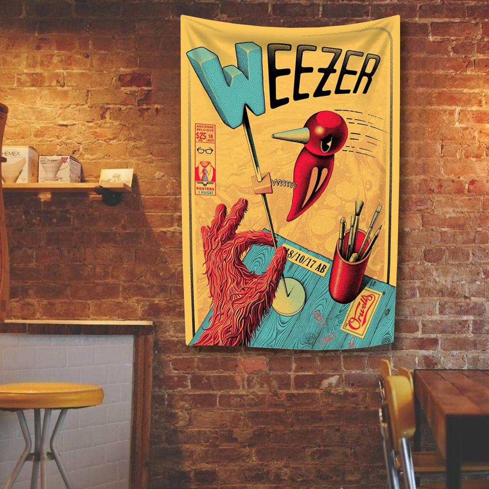 

Пинцеты Флаг Баннер Четыре Отверстия Полиэстер Цифровая Печать Рок-Группа Гобелен Уличное Украшение Комната Гараж Сад 29x37in