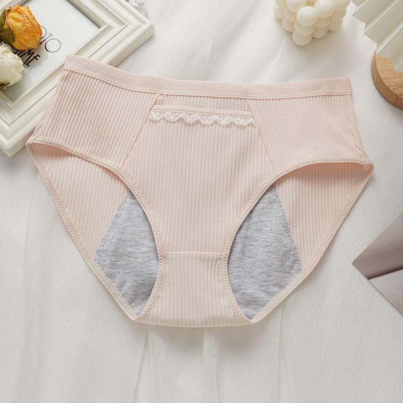 Women's Menstrual Leakage Prevention Menstrual Panties Cotton Plus Size with Pocket Trousers