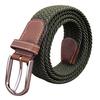 Men's Women's Canvas Plain Webbing Metal Buckle Woven Stretch Waist Belt Strap