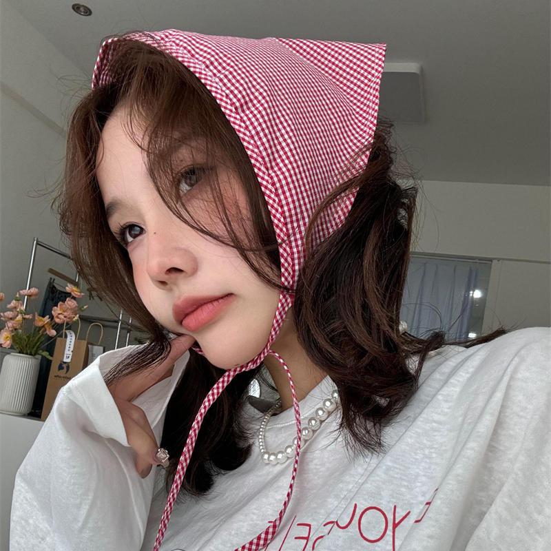 New Striped Hair Scarf Bohemia Bandana Hair Band Retro Triangle Scarf Kerchief Women Girl Travel Photo Headscarf Accessories