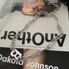 Exaggerated Personality B Letter Necklace Female Trend Metal Wind Collarbone Chain Thick Sweater Chain Hip Hop Style Accessories