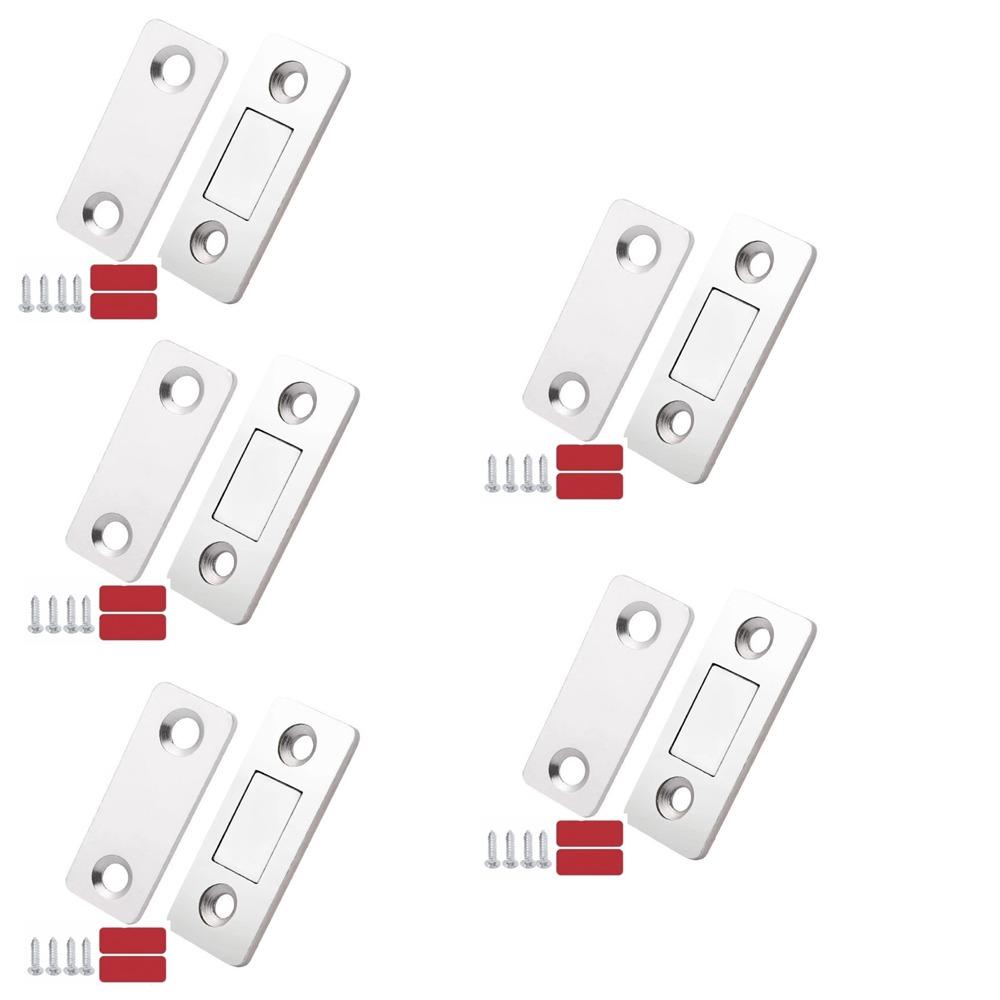 5Set Ultra-Thin Cabinet Catches Strong Magnetic Drawer Magnet Catch Hidden Door Closer Kitchen