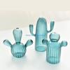 Y3NA Cactus Shaped Flower Vase Glass Pen Bottle Flower Arrangement Home Decorations