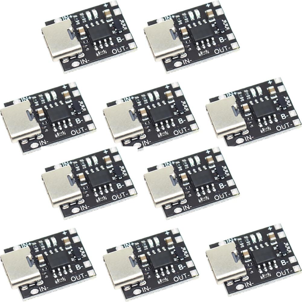 2-10PCS Smallest Lithium Battery Charging Panel 1A Ternary Lithium Battery 3.7V4.2V Charger Module Type-C With Protection Board