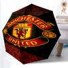 1pz Ombrello Automatico Robusto a 8 Stecche, Ombrello Manchester United Manchester City, Stampato Digitalmente, Ombrello Pieghevole per Uso Esterno in Movimento
