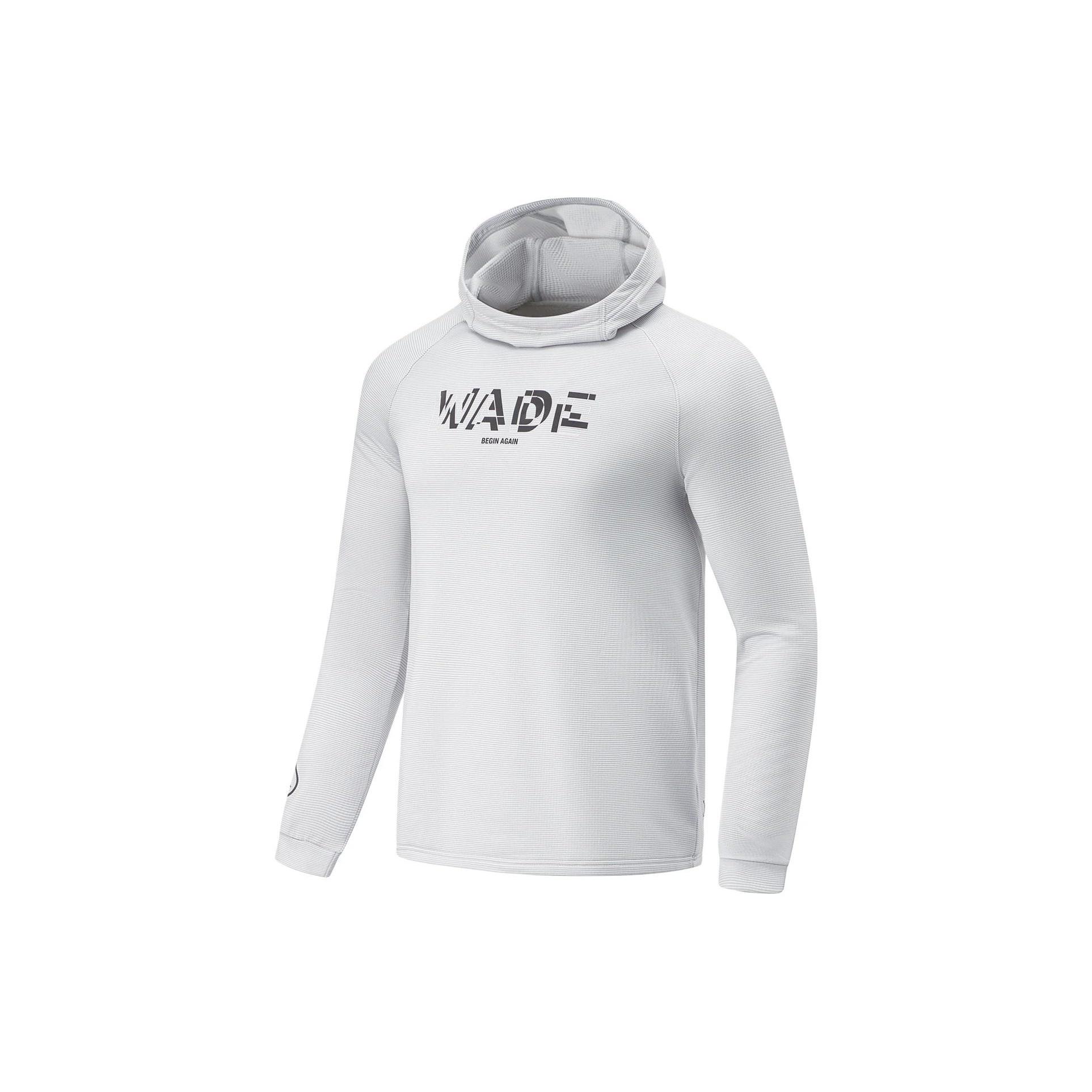 Li-Ning Way Of Wade Logo Training Hoodie Halo Grey Men s AWDT917-2 M