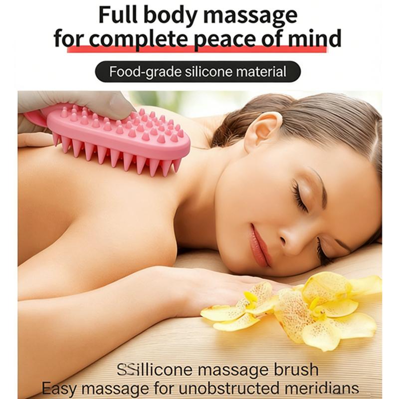 High Temp Resistant Silicone Hair Comb Deep Cleaning and Scalp Massage Brush for Shower and Spa Beauty