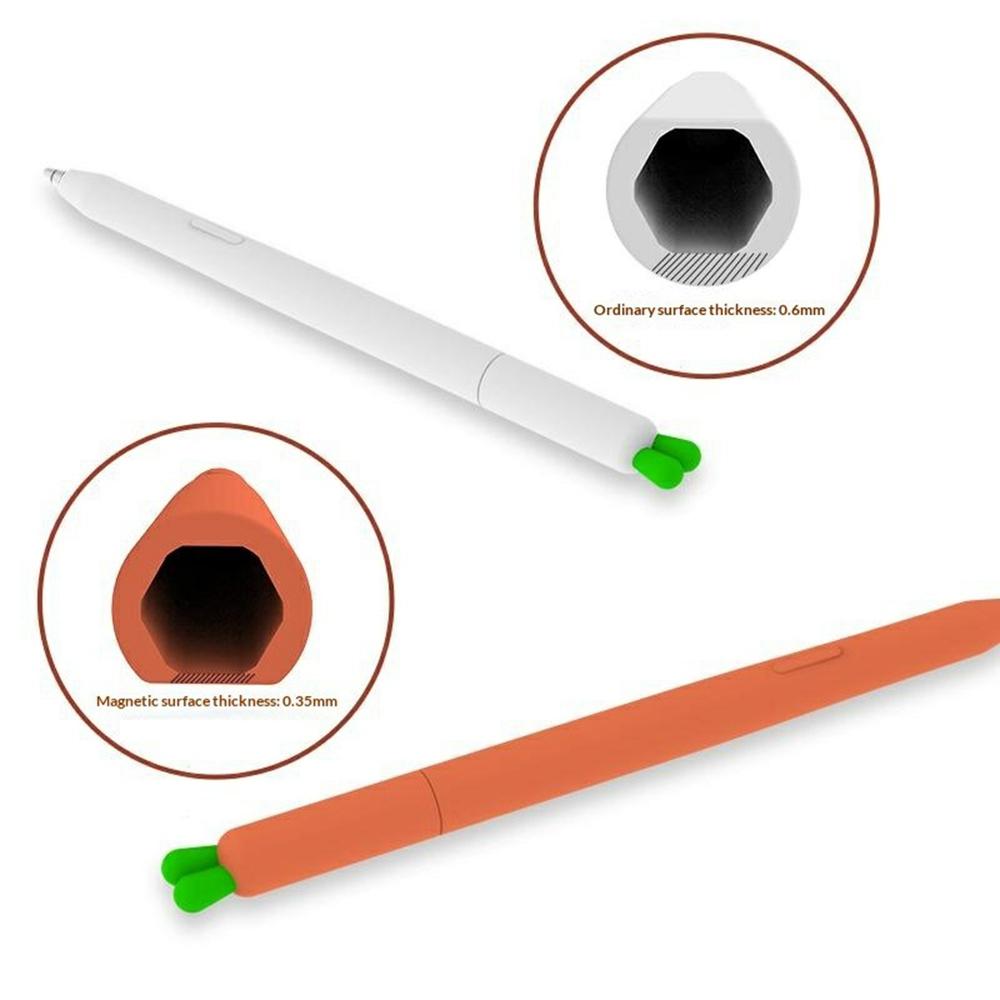 LOVE MEI For Samsung Galaxy Tab S11/S11 Ultra S Pen Sleeve Carrot-Shaped Stylus Protective Case