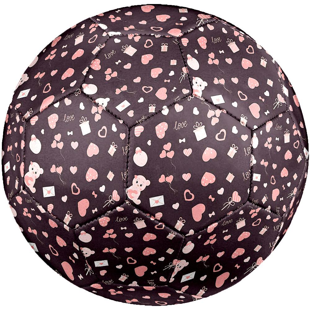 1PC Pink Hearts Gifts Soccer Ball Size 5 Football Machine Sewn Indoor/Outdoor Universal Football W9