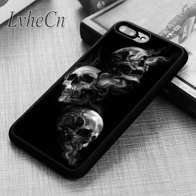 

LvheCn speak no evil skull Print phone Case cover For iPhone 16 15 14 6s plus X XR XS max 11 12 Pro coque iPhone XR