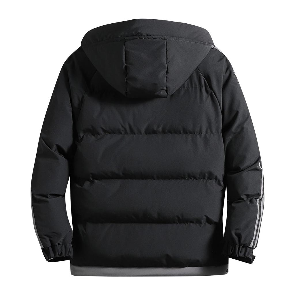 Winter New Loose Color Blocking Thickened Hooded Cotton Jacket Casual Cotton Coat