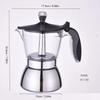 Transparent Moka Pot 4/6 Cups Household Espresso Italian Coffee Brewing Kettle for Electric Stove Stainless Steel Moka Pot