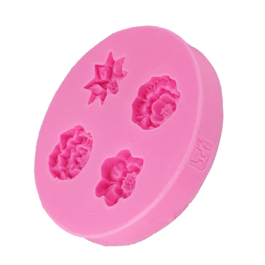 Flower Silicone Mold Fondant Cake Decorating Tools Cupcake Jelly Candy Chocolate Decoration Baking