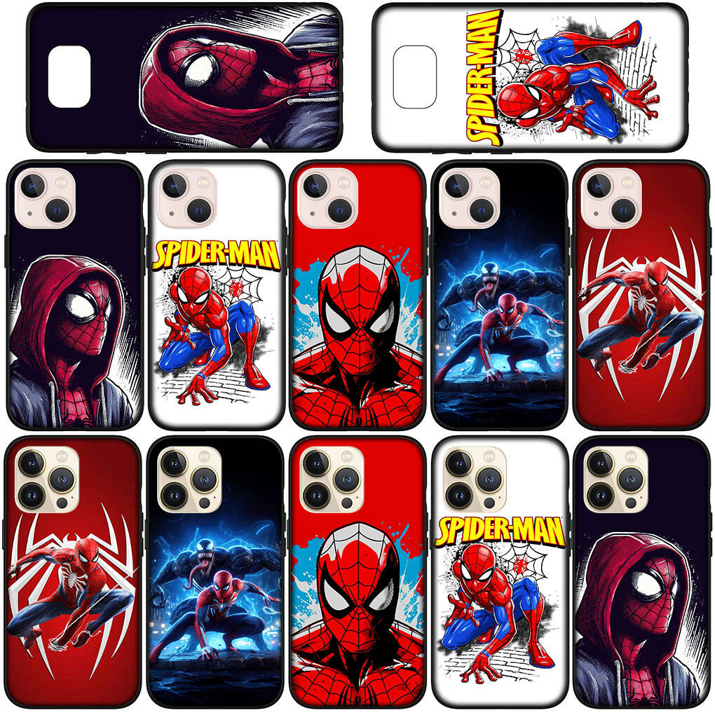 Phone Case for iPhone 17 16 15 Plus Huawei P30 P20 Lite Redmi Note 14 12 11 13 Pro Max OPPO A60 A80 A40 A18 A38 A54 Spider Man Cartoon Spiderman Cover