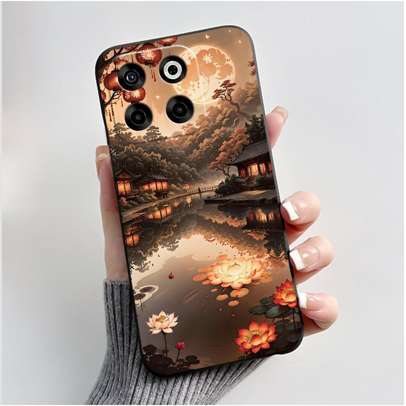 Phone Case For ZTE Blade V70/Axon 70/Nubia V70 Soft Silicone Black Case Good-looking Pattern Love Panda Rabbit Shockproof Shell