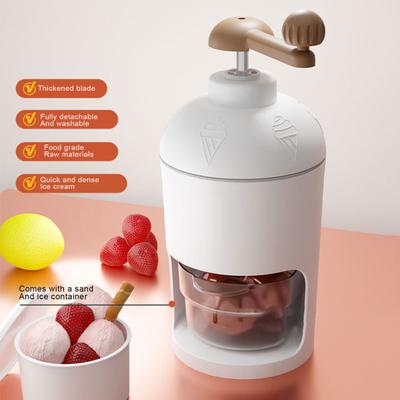Manual Shaved Ice Machine Snow Cone Machine No Battery Required Sharp Blade Compact Size Detachable Portable Ice Crusher