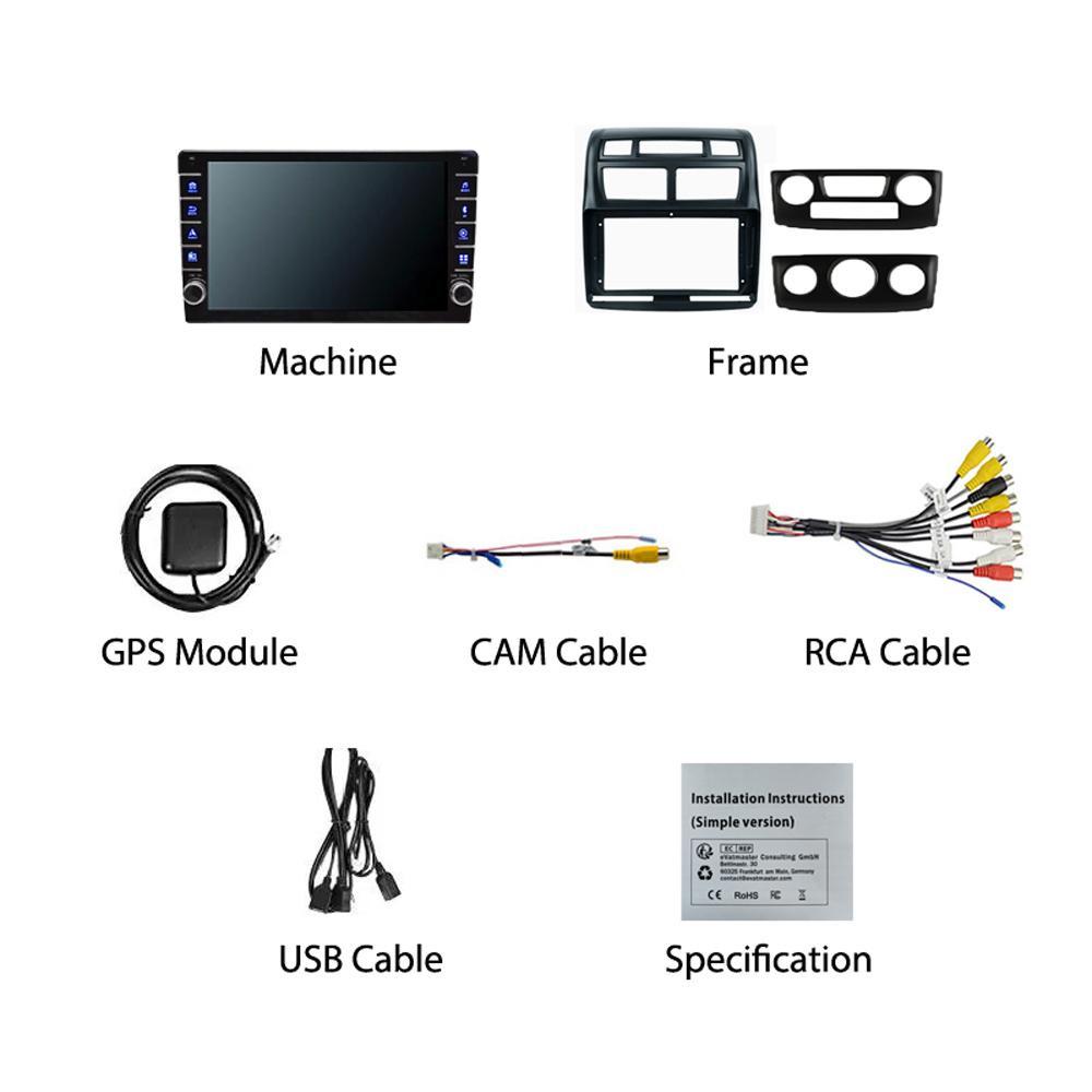 Autorádio Android pre KIA Sportage 2007-2011 s tlačidlovým gombíkom do auta multimediálny prehrávač GPS navigácia WIFI 2Din stereo 1+16GB
