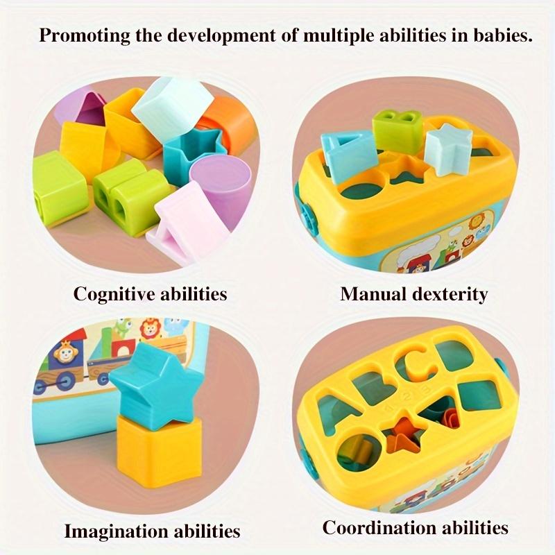 Baby Learning Resources Buchstabenblöcke-Spielzeug, Feinmotorik-Spielzeug, Früherziehung, Farberkennung, Alphabet-Form-Spielzeug für Kleinkinder