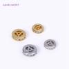 Brass 18K Gold Plated Round Wheel Bracelets Spacer Beads,Jewelry Making Supplies,Inlaid Zircon Spacer Beads DIY Accessories