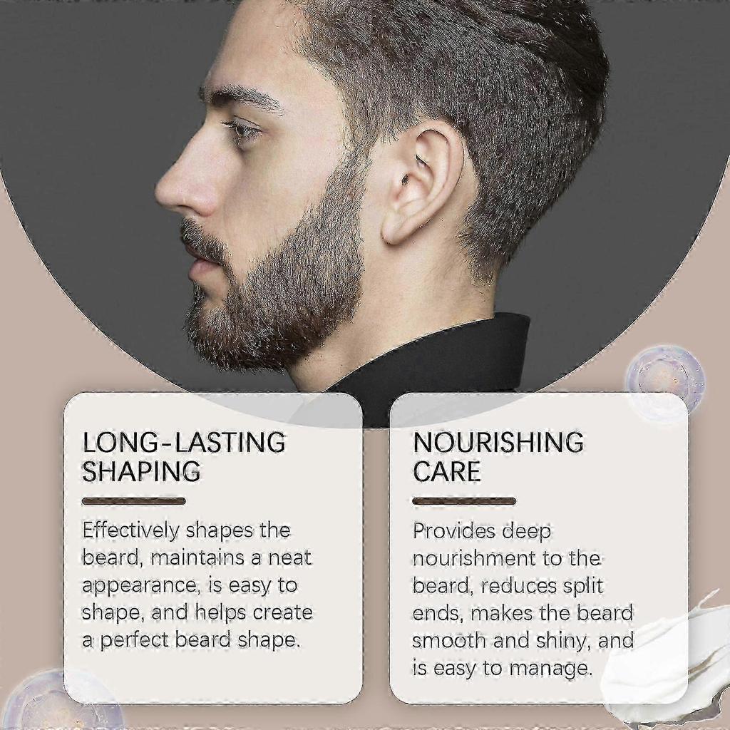 East Moon Men's Beard Care Cream Men's Soft Care Definition Refreshing and Nourishing Men's Beard Cream 25-26s