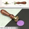 Retro Letter Sealing Wax Stamp Wooden Handle Kit for Invitations Legal Anti Counterfeiting