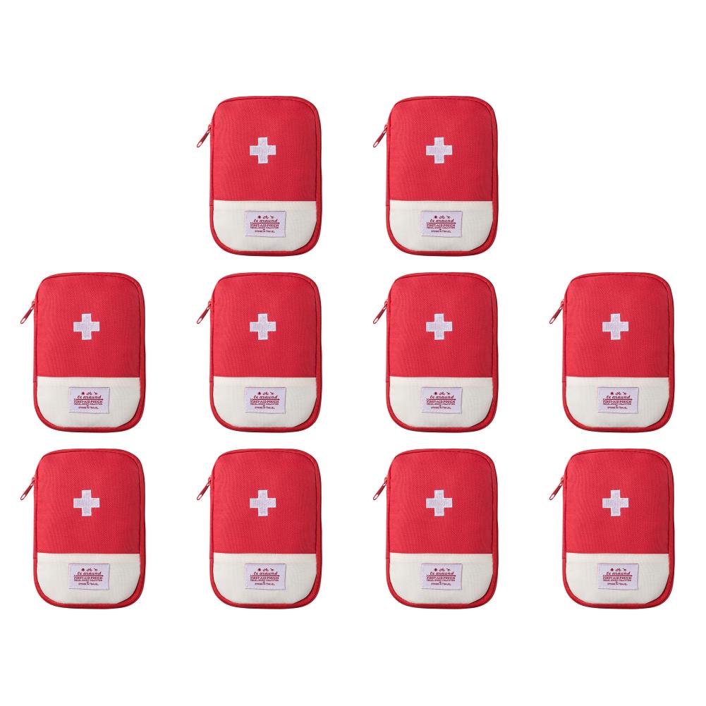 

#F Аптечка для оказания первой помощи на открытом воздухе, походная аптечка, мини-футляр для таблеток (Красный С)