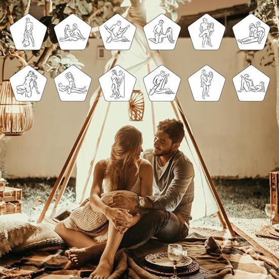 Date Night Dice Peppen Sie Ihr Liebesleben mit 18 aufregenden Yoga-Posen auf. Vielseitige Yoga-Requisiten aus Holz. Jubiläumsgeschenk