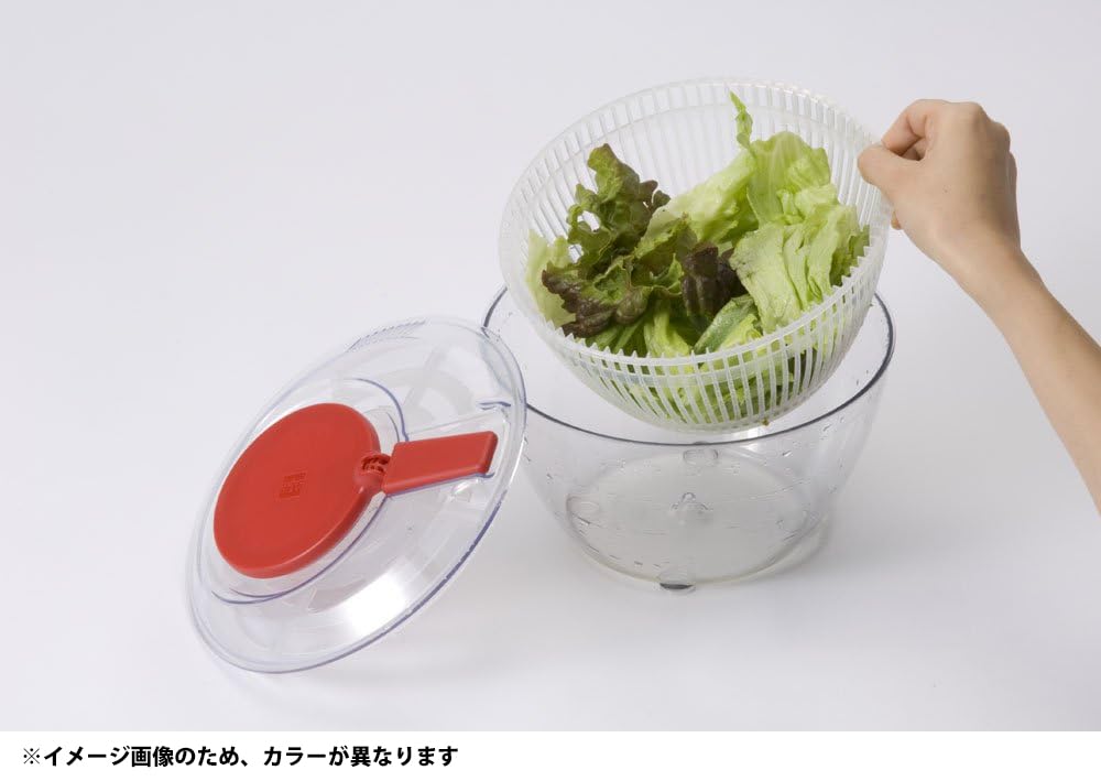 World Create Salad Easy to Vegetable Made in Diameter 21 x S for Noodles and Salads Spinner, Small, Clean, Drainer, Mini, Japan, Black, ViV, H14cm,