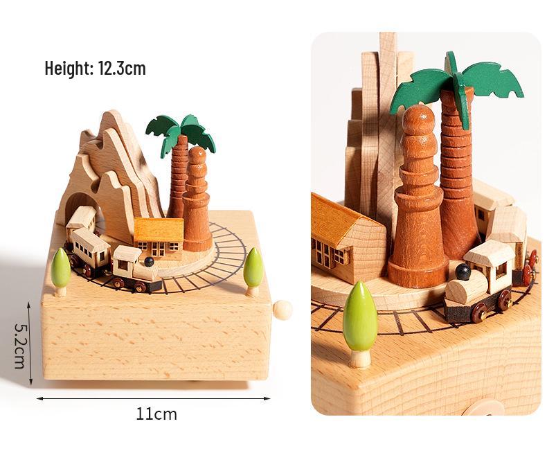 Christmas Festival Wooden Music Box: Creative Children's Toy and Home Decoration Craft, Perfect Birthday Gift
