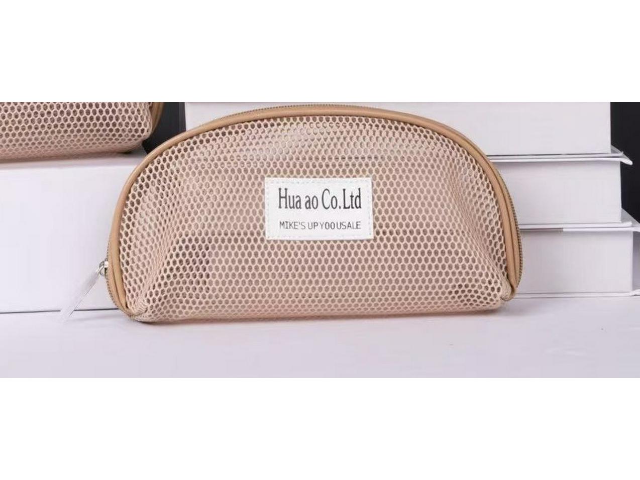 

Plaid Half-Moon Travel Makeup Bag: Portable Toiletry & Cosmetics Organizer