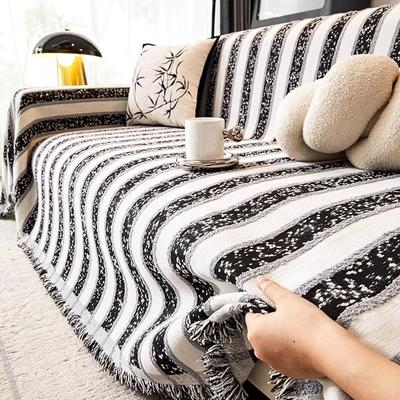 Ganzjahres Camping Picknick Sofabezug Gestreift Funda Sofa Chenille Sofabezüge Matten Überwürfe