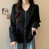 NaVaVa Long SleeVe V Neck Collar Zip Shirt Nb2417