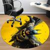 1pc Batman Mask Office Round Area Rug, Under Office Chairs Bedroom Living Room Home Decor, Room Deco, Available In Various Sizes