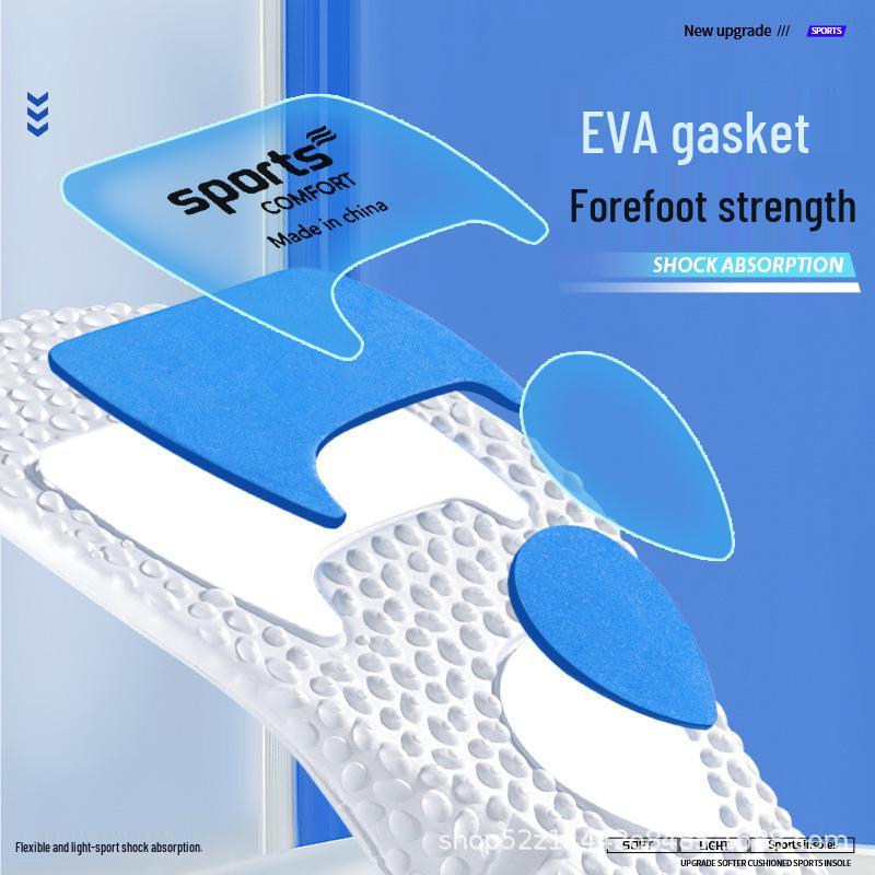 Sport Air Cushion Shock-Absorbing High Elastic Breathable Deodorant Insole for Men & Women - Popcorn Zoom Badminton.