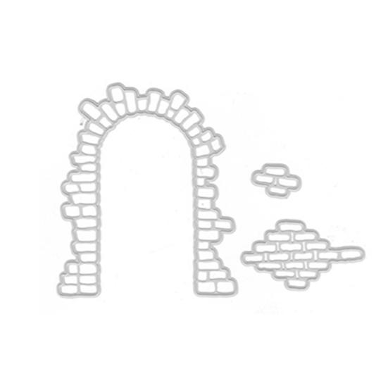 

Инструмент для высечки бумаги для тиснения, дизайн кирпичной стены и окна, легкая многофункциональная высечка для приглашения серебряный