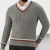 V-neck Long-sleeved Slim-fit Pullover Knit Sweater, New Autumn/winter Style