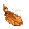 Yousheng Brown Leaf Ceramic Plate with Bird Design Handcrafted Decorative Tray for Jewelry And Trinkets Thanksgiving Party Supplies