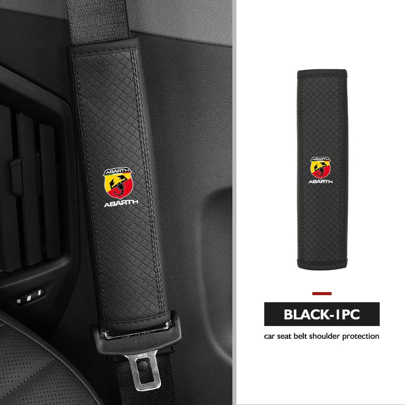 Leather Car Seat Safety Belt Soft Protector Shoulder Strap Pad For Abarth FIAT 500 Ducato Stilo Palio UNO Astra Bravo Tipo