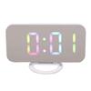 LED Mirror Digital Alarm Clock Large   Brightness Colorful RGB Display Beside Digital Clock with Dual USB Ports