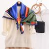 1116 New Silk Scarf Square Scarf Retro Graffiti Square Scarf Color Niche Silk Scarf Wholesale Women's Scarf Silk Scarf Shawl