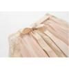 Gebacades Elastic Lace Pleated Tulle Maxi Beige Women's High-Waisted Tie-Down Skirt,