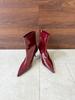 Autumn and winter new pointed-toed high-heeled European and American temperament women's splicing patent leather short boots fashion boots