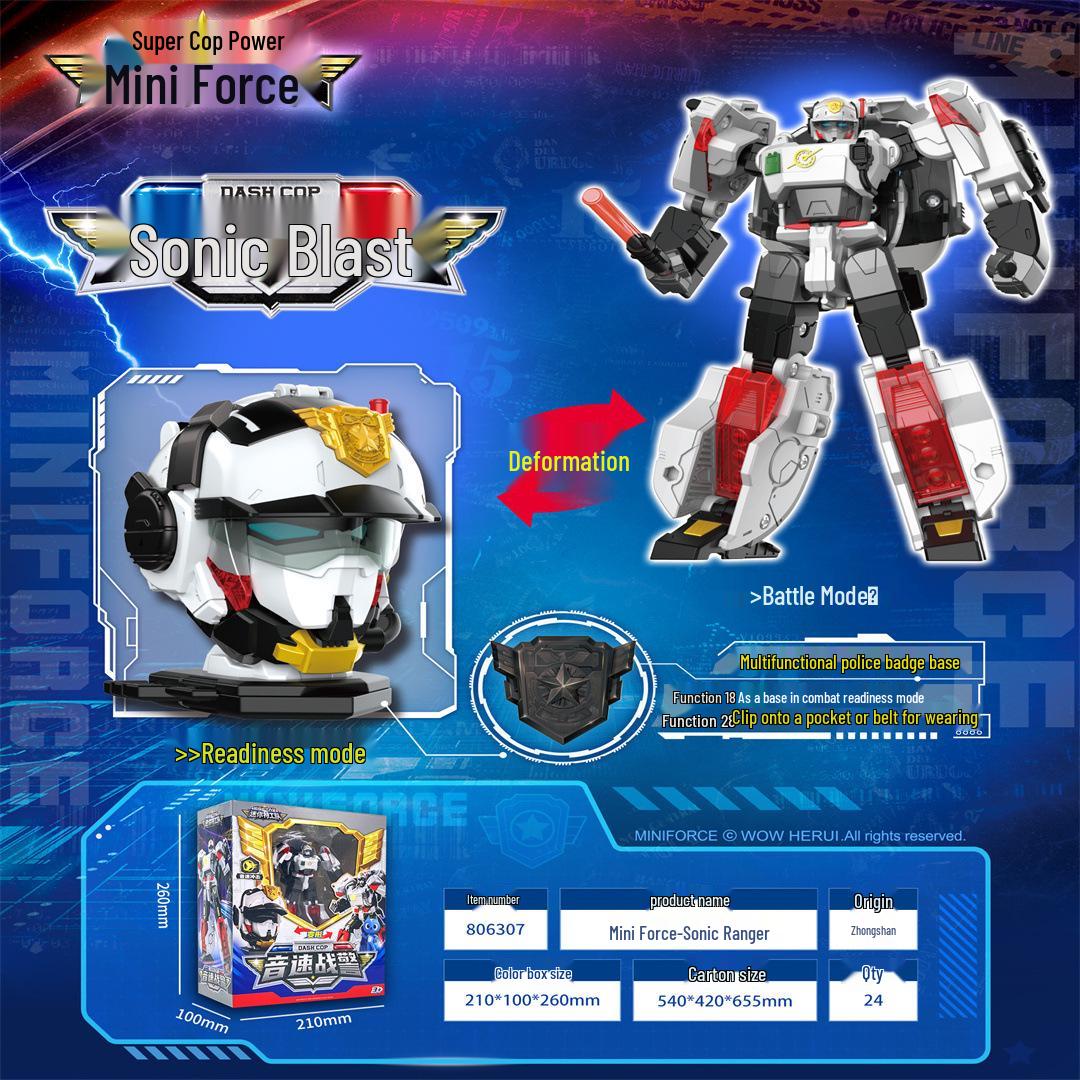 Mini Force Super Police King Mecha Transforming Robot Toy